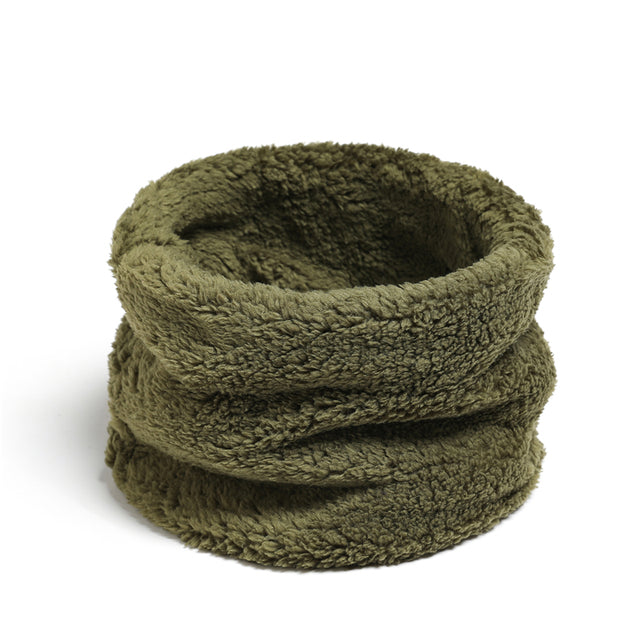 Solid Thick Plush Ring Scarf