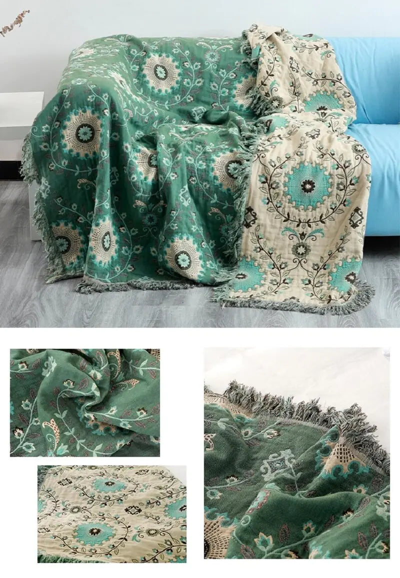 Cotton Sofa Throw Blanket
