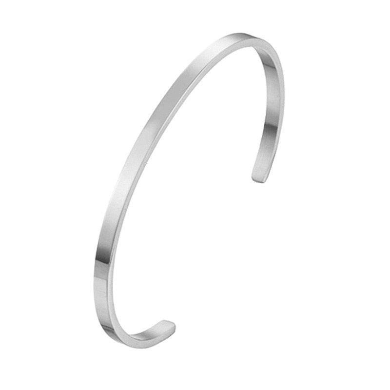 Unisex Stainless Steel Bangle Bracelet