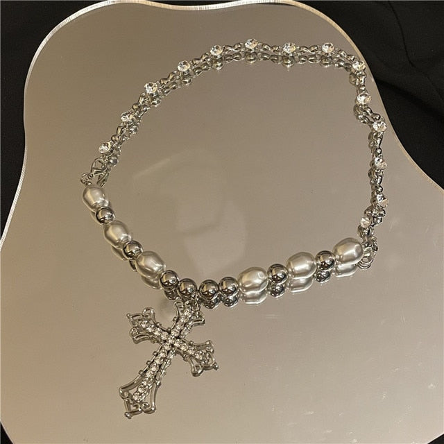 Vintage Minimalist Cross Pendant Necklace
