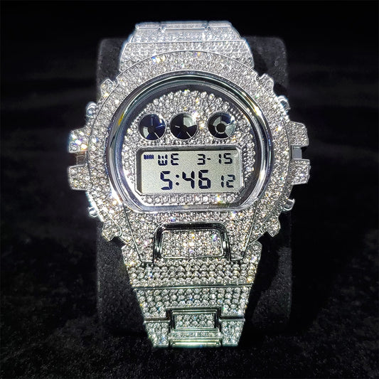 Digital Diamond Quartz Wristwatches