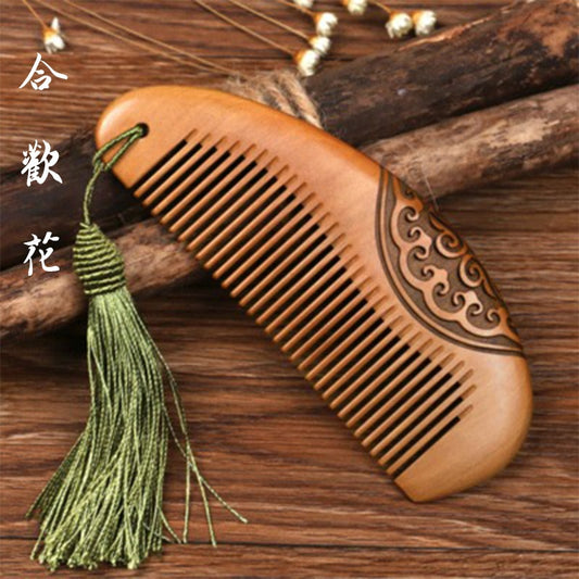 Thickened Boutique Old Peach Wood Comb