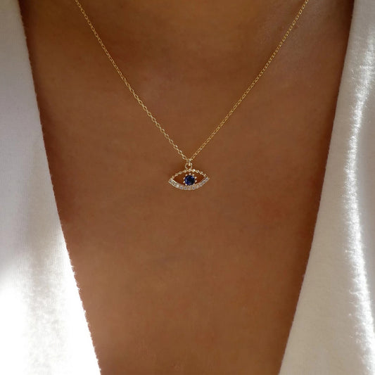 Turkish Blue Evil Eye Necklace